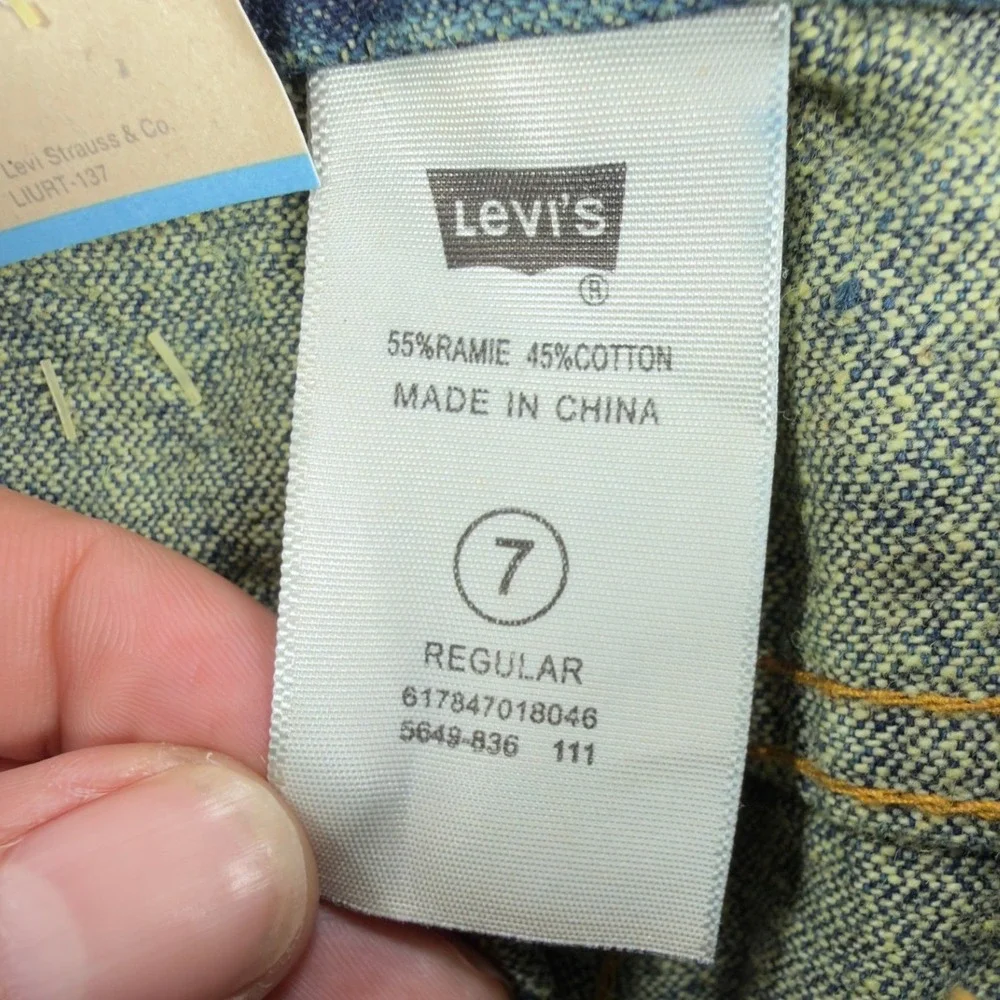Levi's Y2K 549 Relaxed Straight Jean Shorts Boys 7 Reg Blue Denim NWT